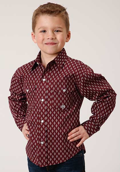 Maroon roper button up