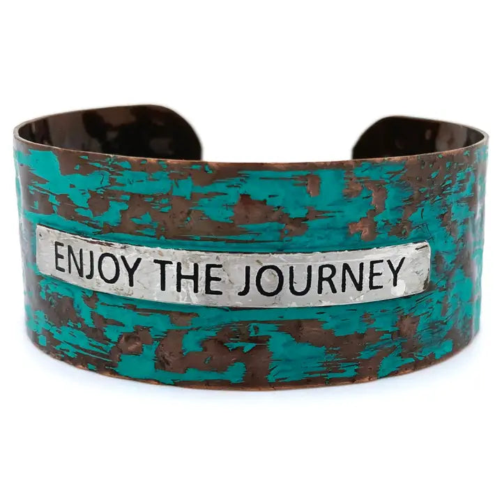"Enjoy the Journey" Metal Western Cuff
