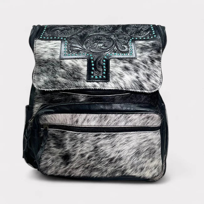 Tooled & Cowhide Backpack