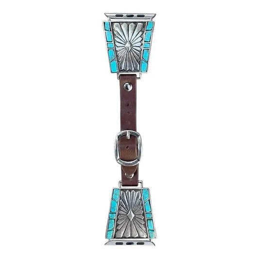 Western Concho Design Turquoise Apple Watch Band