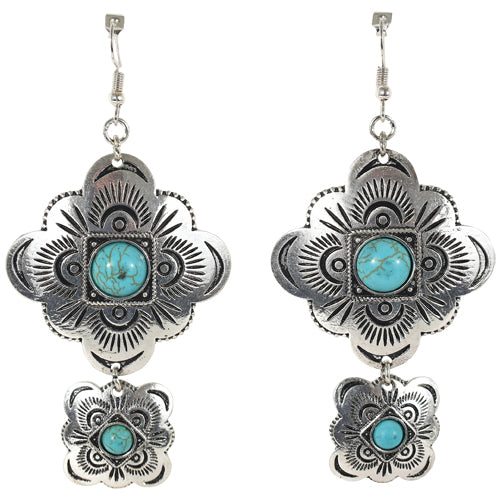 Justin Earrings dbl silver