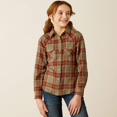 GIRL'S AVA PLAID SHIRT