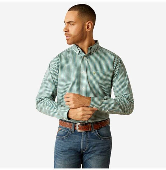 Men's Ariat Gus LS Shirt - teal