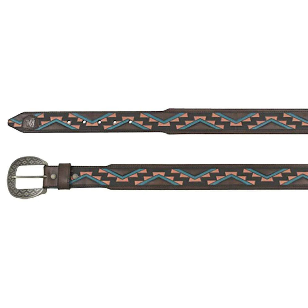 Mens Red Dirt Geometric Belt