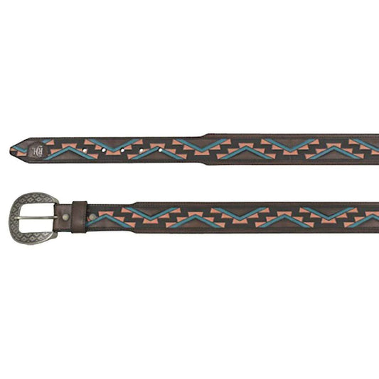 Mens Red Dirt Geometric Belt