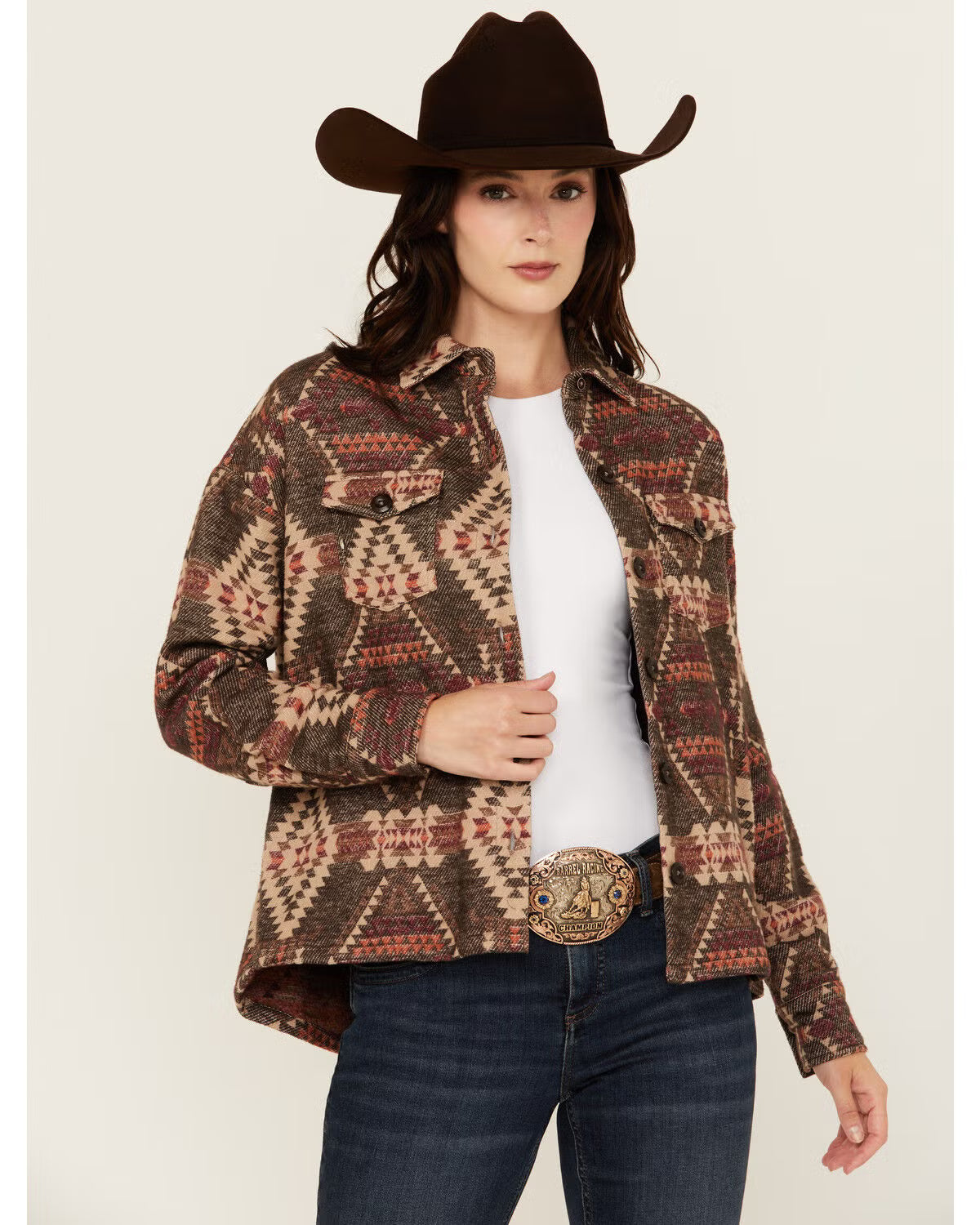 Rock & Roll Denim Women's Southwestern Print Shacket