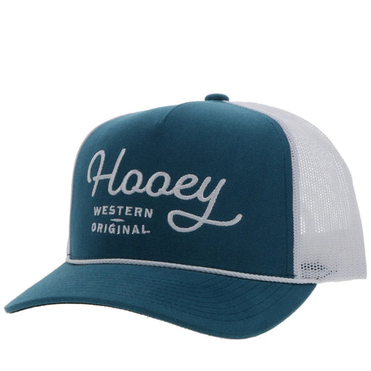 "OG Hooey" cap- teal/white