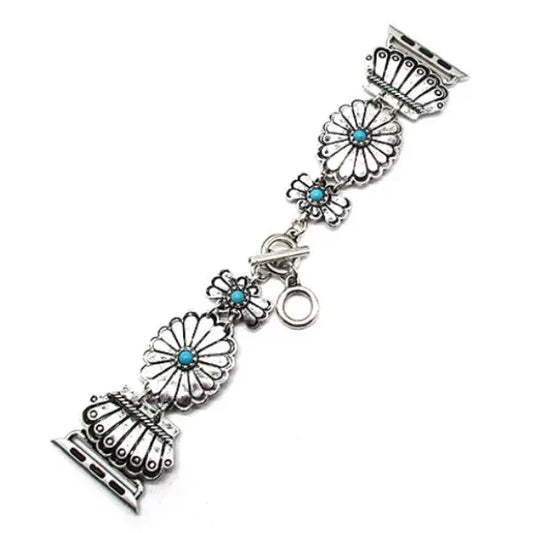 Western Turquoise Concho Apple Watch Band