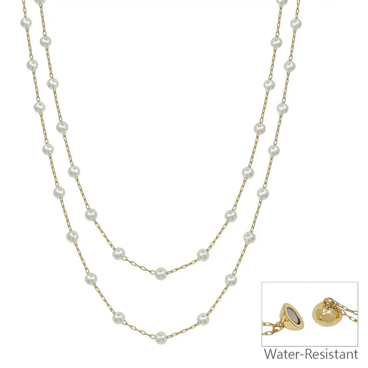 Gold w/2mm pearls