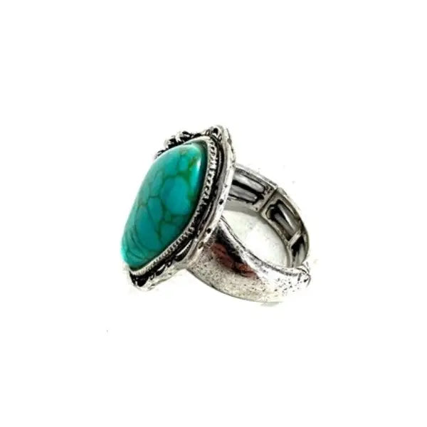 Western Stretch Ring large stone