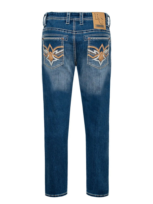 Men's Cotton/Spandex Stretch Fancy Slim Straight JEANS