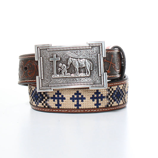 Boy's Aztec & Floral Belt