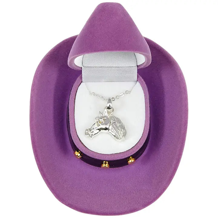 Horse Head Necklace in HatBox