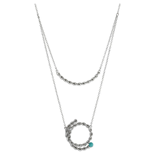 TWO LAYERD TWISTED WIRE NECKLACE