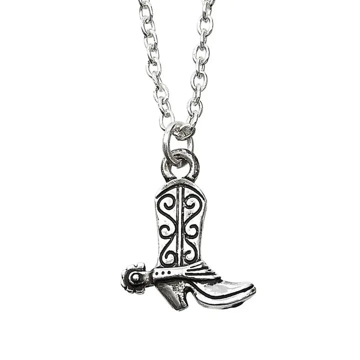 Cowboy Boot Necklace in Hat GiftBox