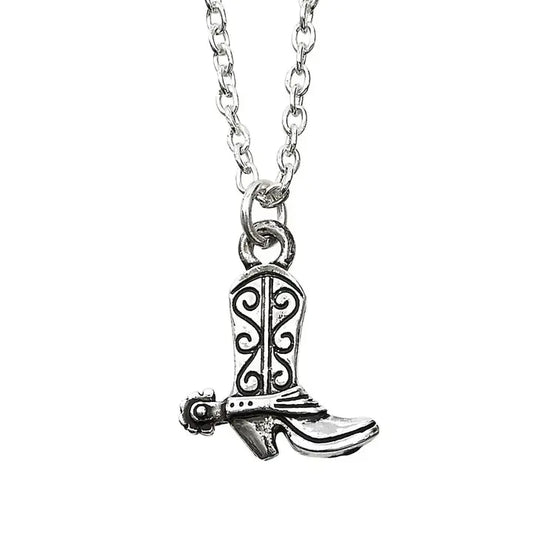 Cowboy Boot Necklace in Hat GiftBox