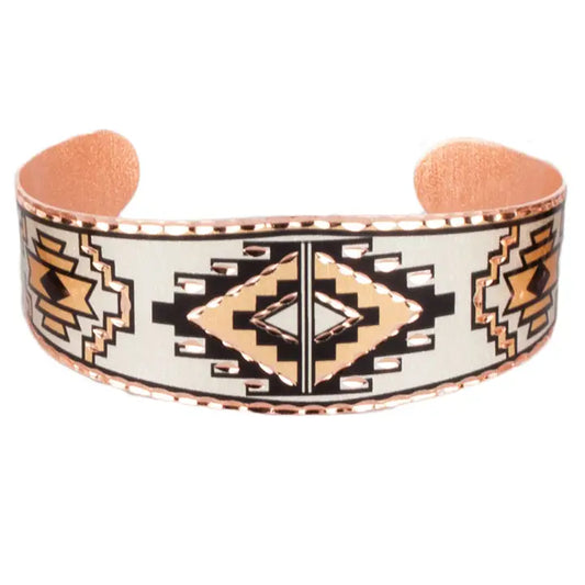 Aztec Copper Cuff Bracelet