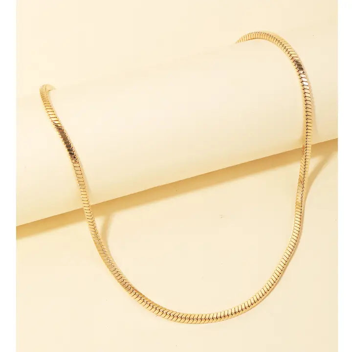 Metallic Box Chain Necklace