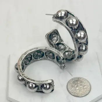 Silver Circle Earrings