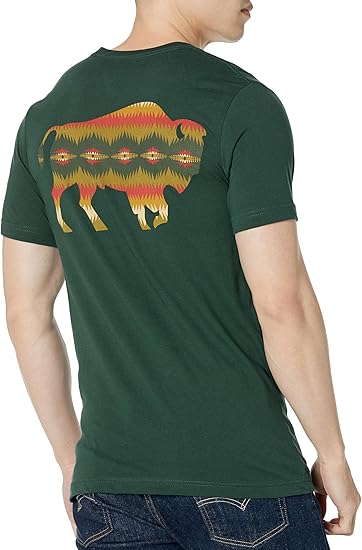 Canyon Bison Tee- olive