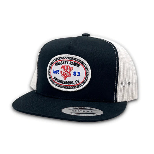 "83 Stockyard" cap- black/white