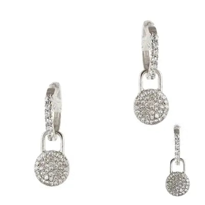 Silver Rhinestone Hoop