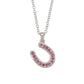 Pink Horseshoe Necklace in HatBox