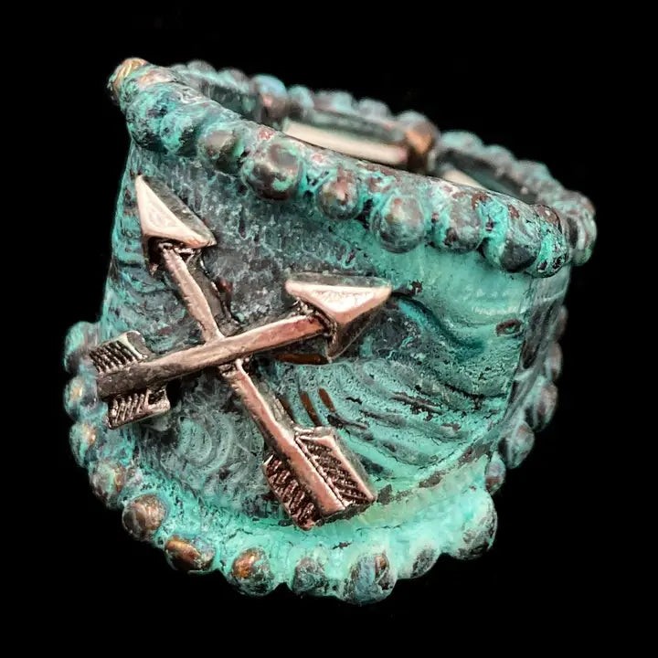 Western Native Arrow Stretch Ring