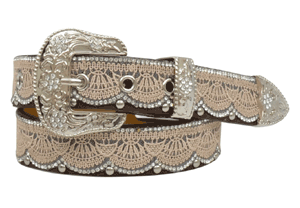 Girl's Ivory Lace Belt