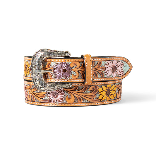 Sunflower & Daisy Tooled Belt