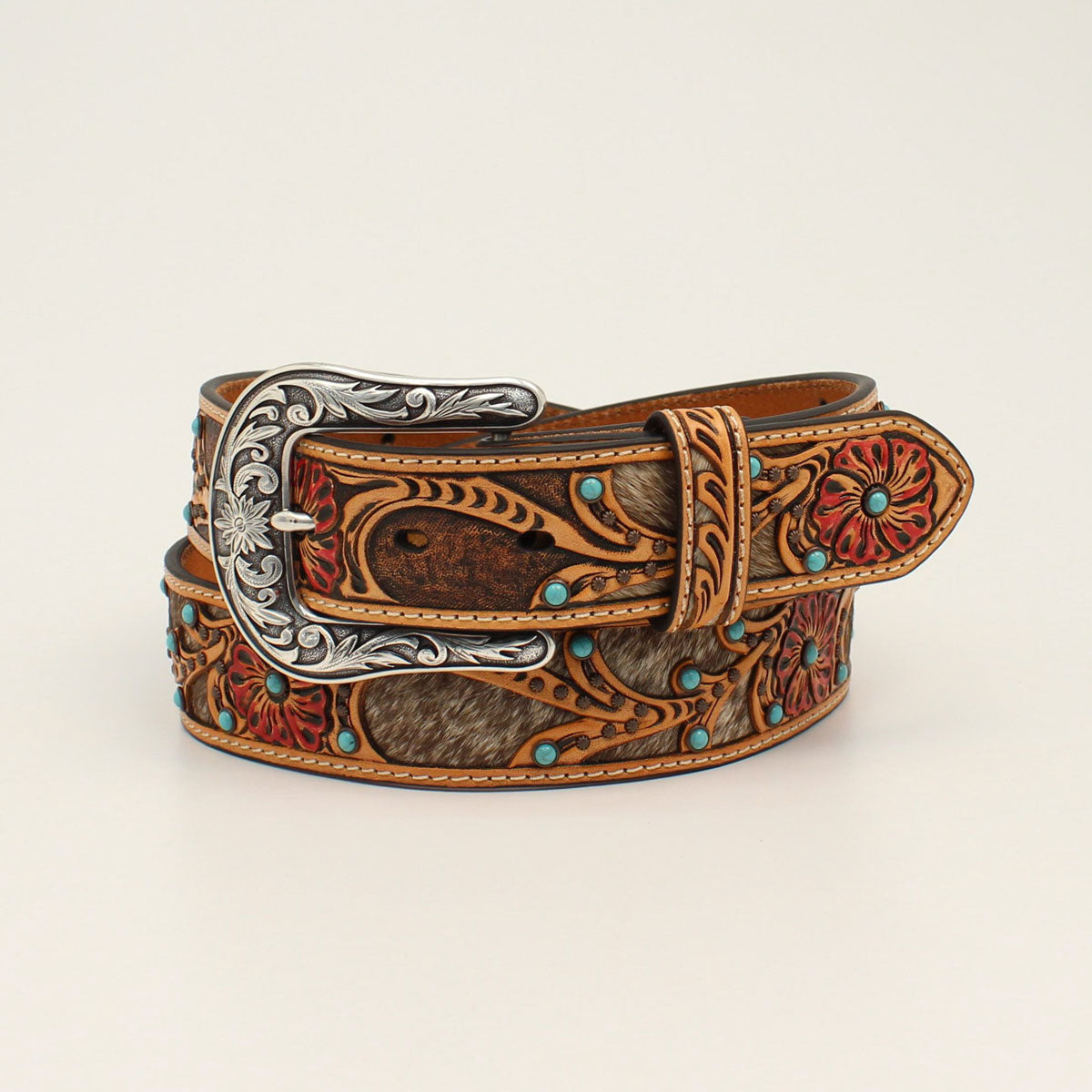 Calf Hair Underlay Belt