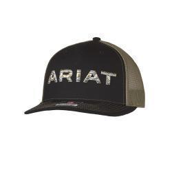 Embroidered Logo Cap in Black and Green