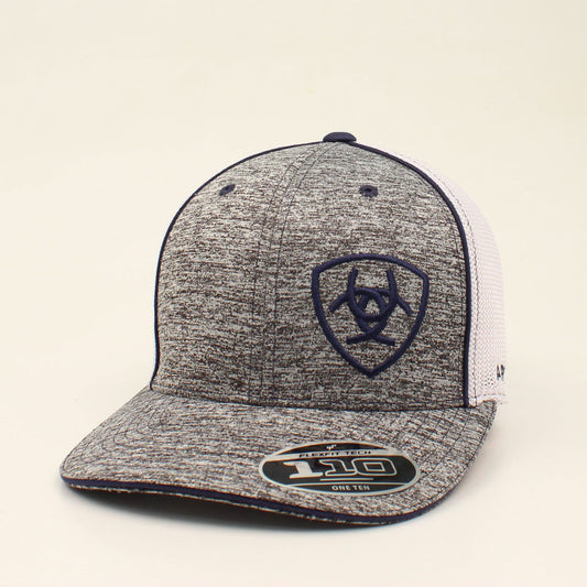 "Offset Shield" cap- heather gray