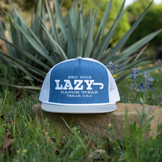 Lazy J Ranch blue & White