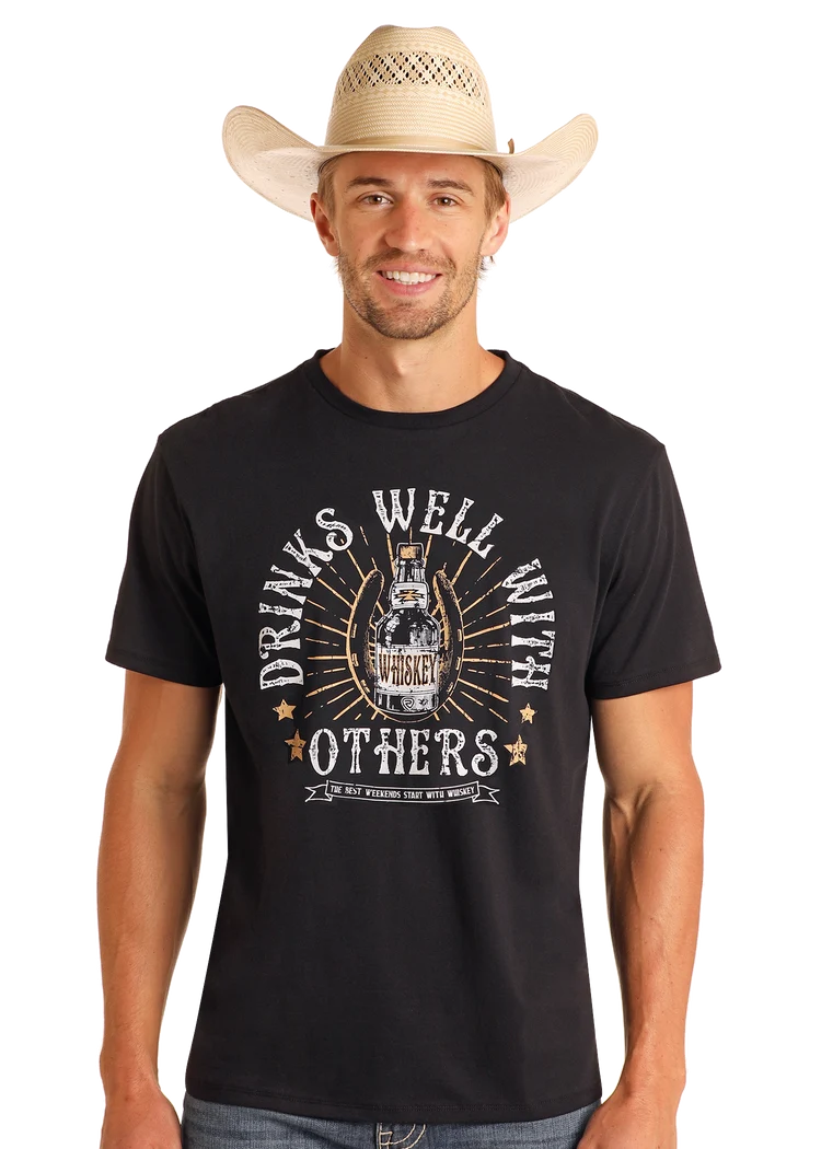 Men's "Drinks well with others" Tee