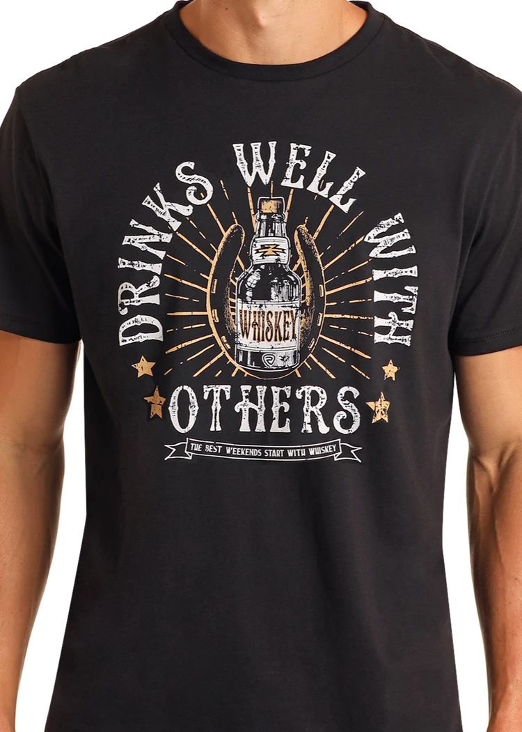 Men's "Drinks well with others" Tee