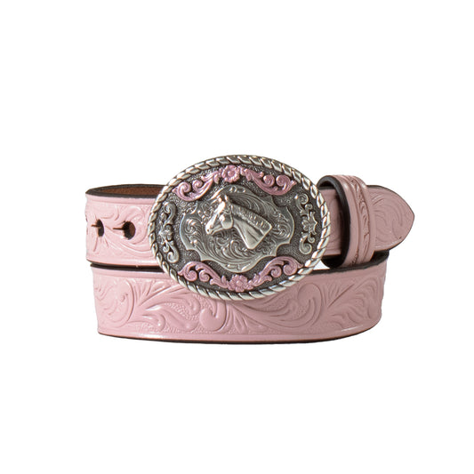 Girl's Pink Floral Belt