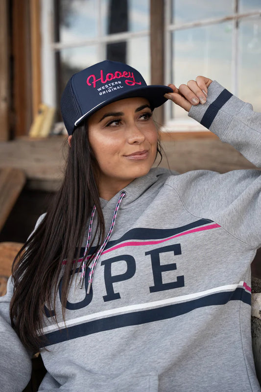 "OG Hooey" cap- navy w/ pink