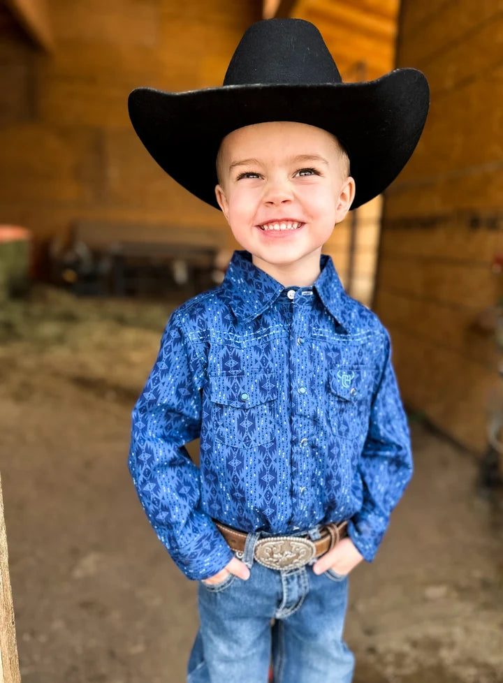 Cowboy hardware boys blue print