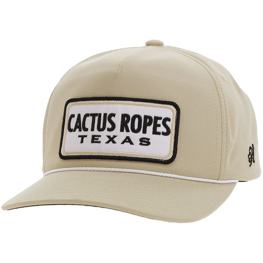 Cactus Ropes Hat Tan w/Black/White Patch