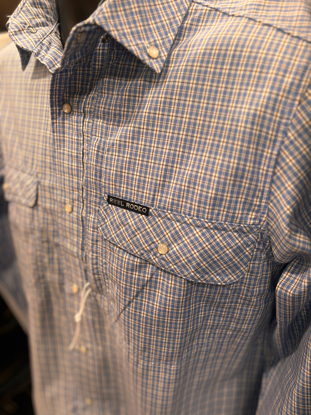 Men"s Reel Rodeo Blue Plaid shirt