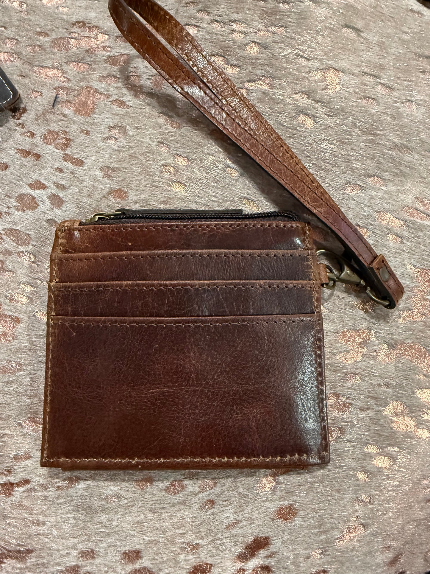 Cowhide bangle Card Holder