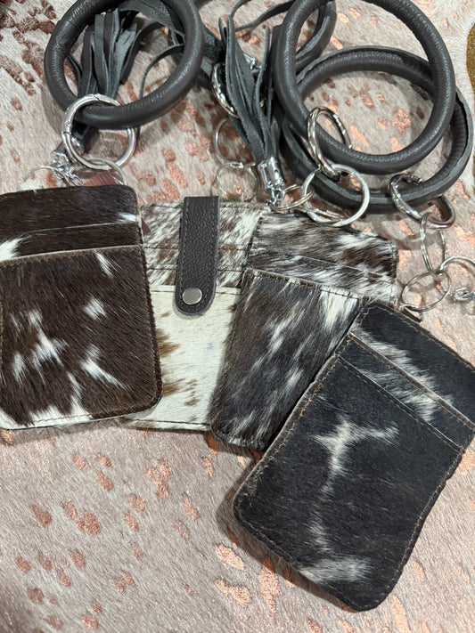 Cowhide bangle Card Holder