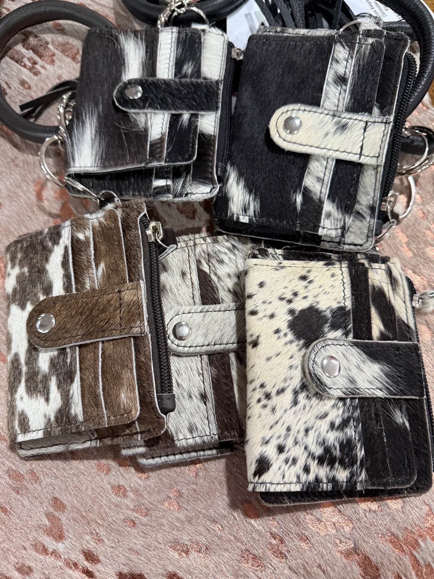 Cowhide bangle Card Holder