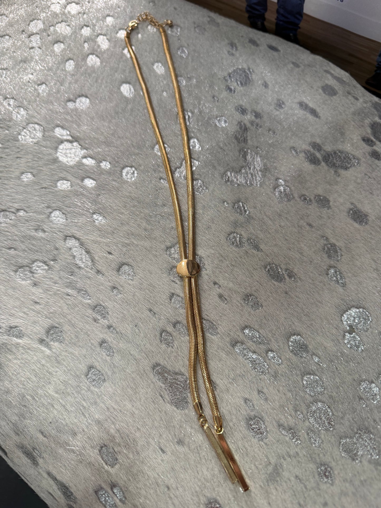 Women's Gold Bolo Style Necklace