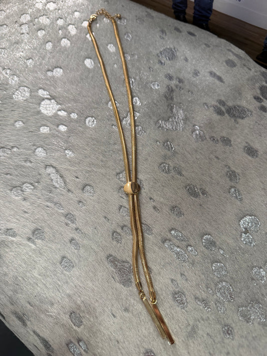Women's Gold Bolo Style Necklace