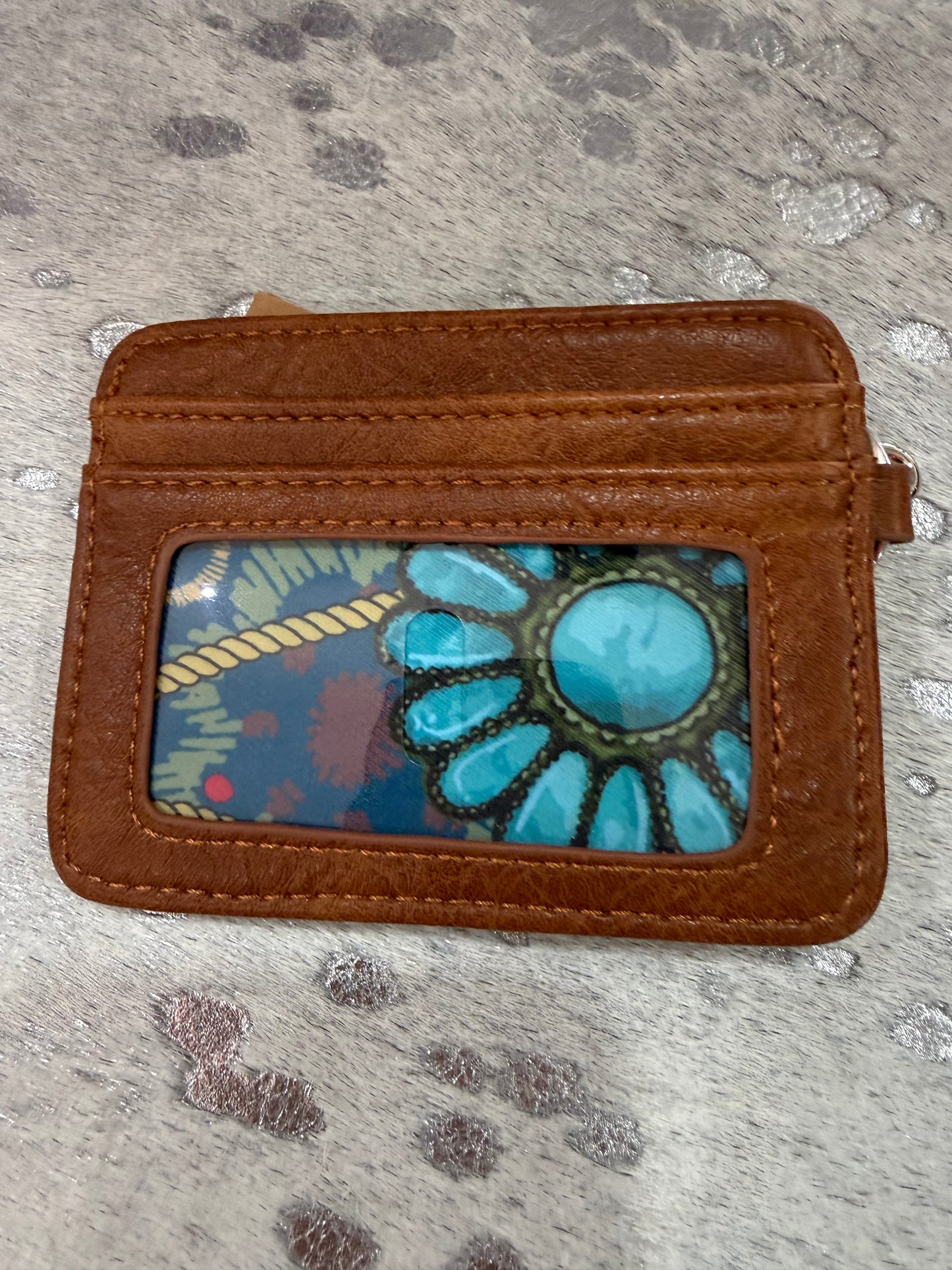 Embossed small card wallet