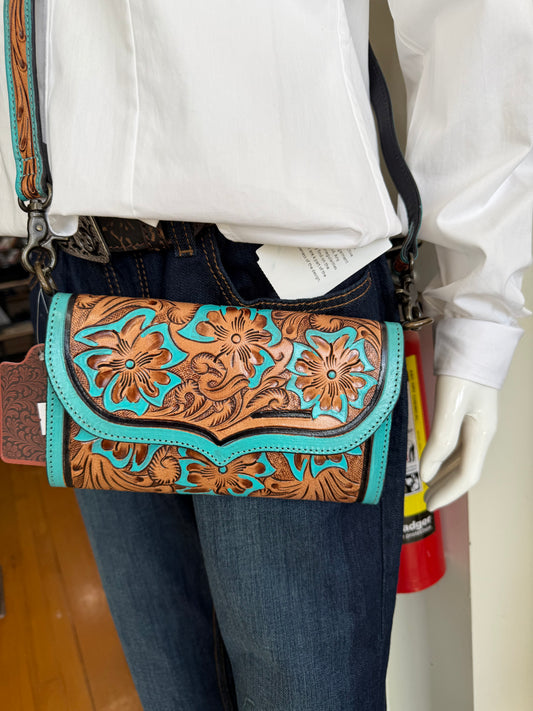 Cowhide/Tooled wallet