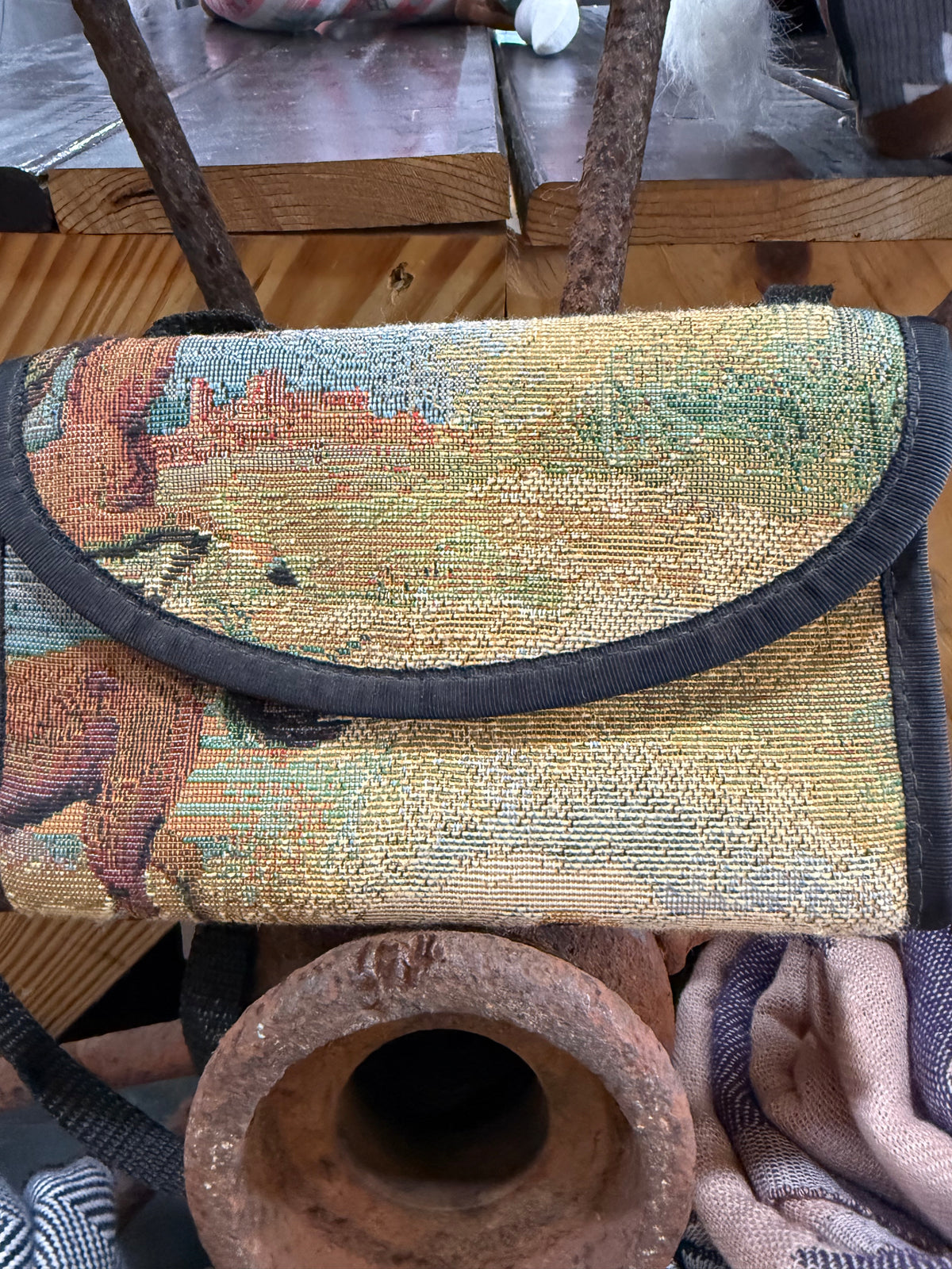 Leather clutch purse