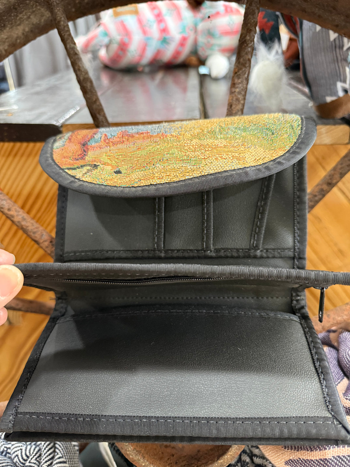 Leather clutch purse